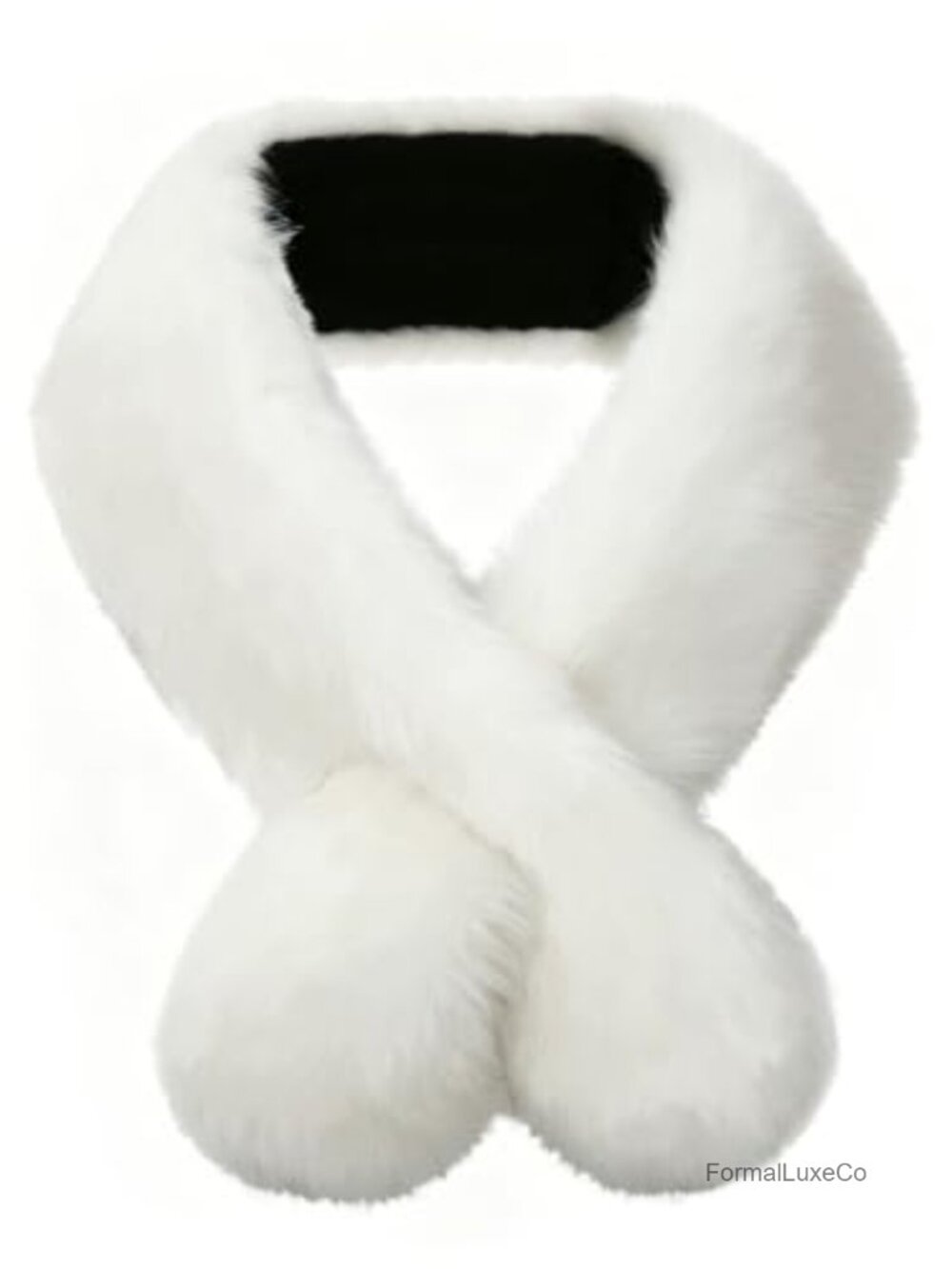 Faux Fur Collar Neck Warmer Scarf Wrap Winter Shawl